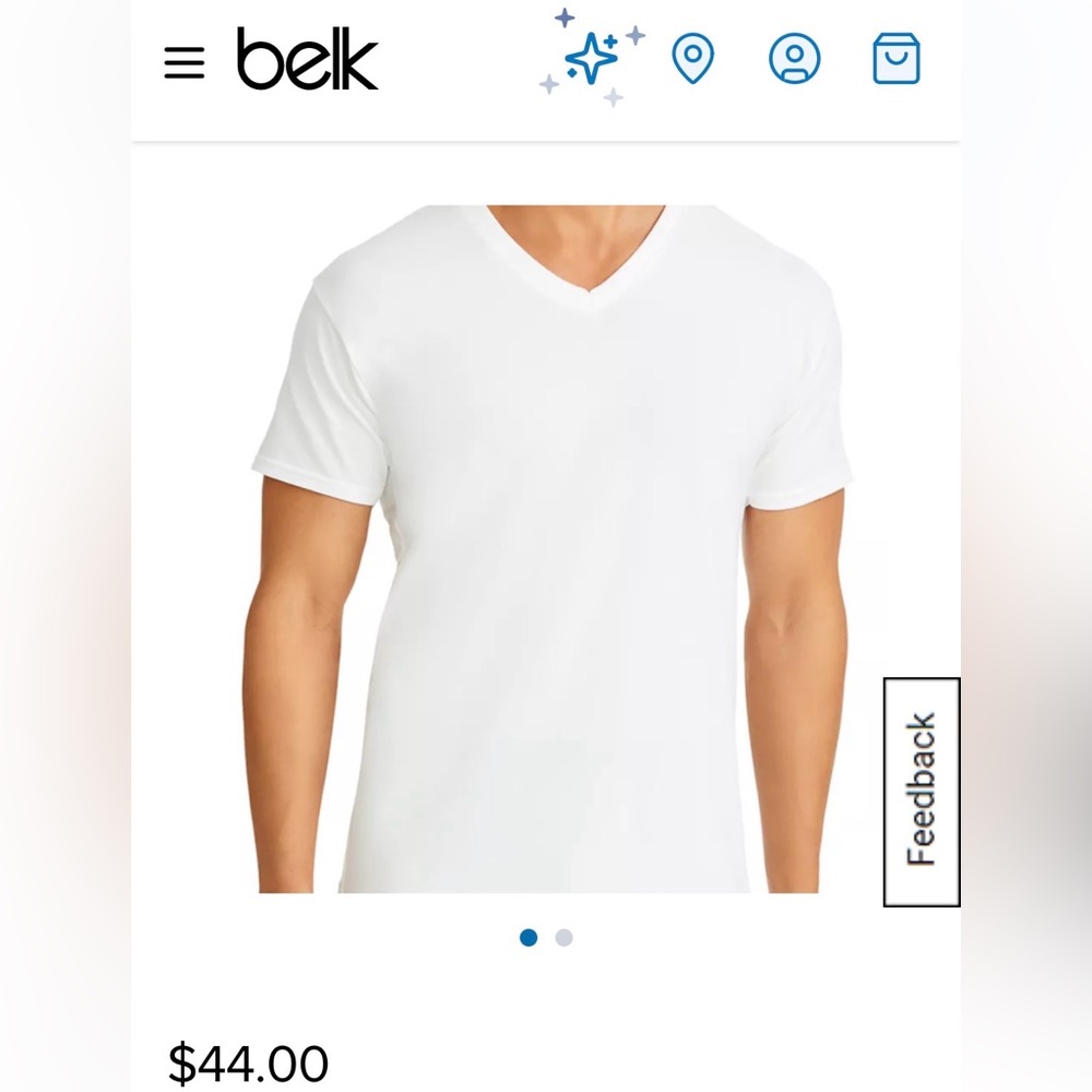 Hanes 5 Pack White V Neck T-Shirt XL